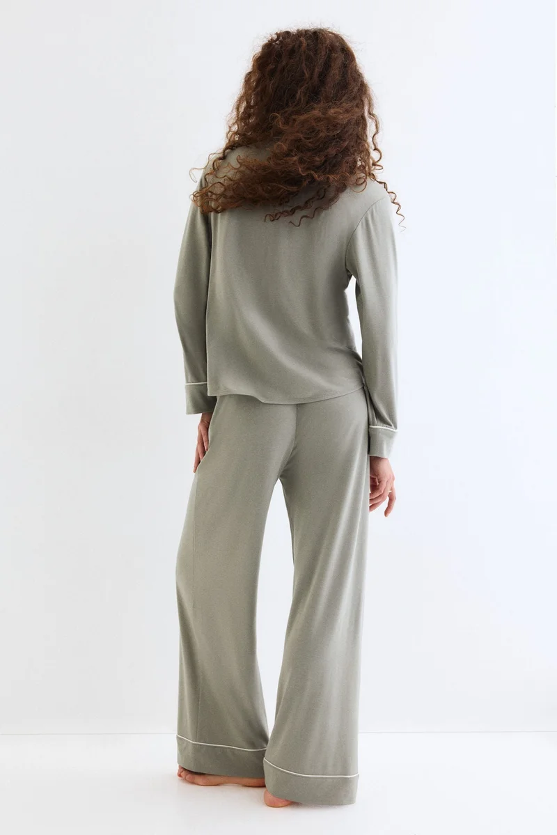 H&M  MAMA Piping-detail pyjamas for Women | Best Price UAE
